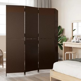 barna 4 paneles polyrattan térelválasztó