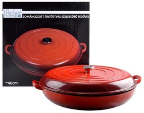 Perfect Home Zománcozott öntöttvas szeletsütő fedővel 40 cm 14754