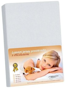 Bellatex Jersey lepedő elasztánnal, világosszürke,140 x 200 cm, 140 x 200 cm