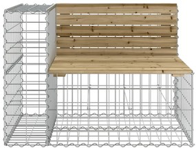 tömör impregnált fenyőfa gabion kerti pad 287 x 71 x 65,5 cm