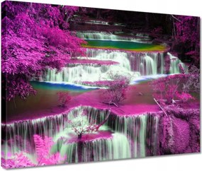 Vászonkép 40x30 Lila vízesés
