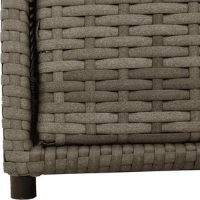 vidaXL szürke polyrattan kerti tárolószekrény 55 x 59 x 69 cm