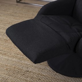 Modern Fotel Fekete Szövet Kárpittal. TONY