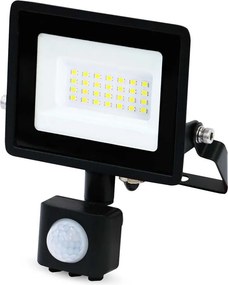 Nedis LLFLP16BLK - LED reflektor mozgás- és szürkületi érzékelővel LED/20W/230V IP44