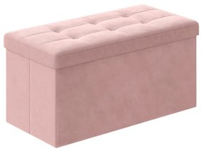 Taburette tĂĄrolĂłval OTTOMAN 76x38 cm, rĂłzsaszĂn