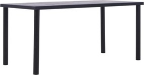 vidaXL fekete és betonszürke MDF étkezőasztal 160 x 80 x 75 cm