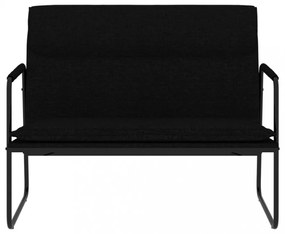 vidaXL fekete szövet pad 100 x 64 x 80 cm