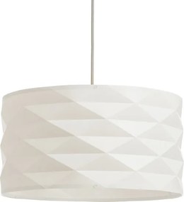 RENDL EZRA 40 závěsná bílé PVC/šedá 230V LED E27 15W