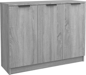 vidaXL szürke sonoma színű szerelt fa tálalószekrény 90,5 x 30 x 70 cm