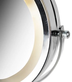 Design fali tükör króm LED-del, meleg fényre állítható, IP44 - Vicino