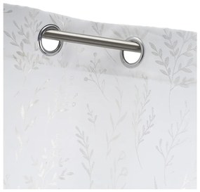 Fehér-ezüstszínű fényáteresztő függöny 140x260 cm Buds – Casa Selección