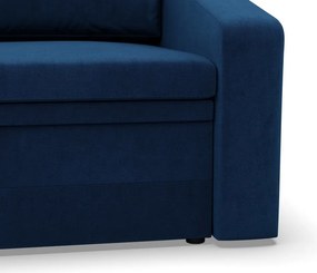 Vertico fekvőfotel, 80 cm széles, bársony, kék