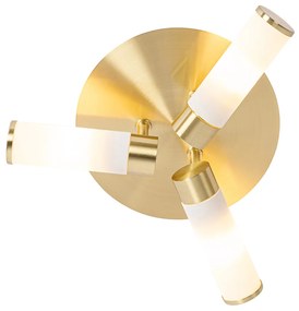 Modern fürdőszobai mennyezeti lámpa sárgarézzel 3 lámpás IP44 - Bath