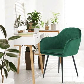 Dizájnos fotel, smaragd Velvet anyag, ZIRKON