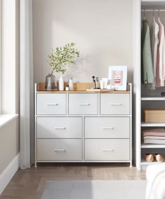 Komód fiókos dobozokkal FLEXIRO 98x85 cm, krémszínű