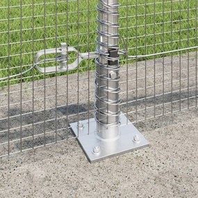 Hegesztett Drótkerítés 7 Flangolt Poszttal 0.4x10 m Horganyzott Acél