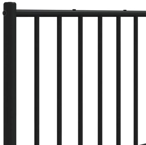 fekete fém fejtámla 193 cm