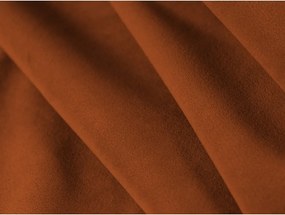 Terrakotta színű bársony kinyitható kanapé 206 cm Kemi – Cosmopolitan Design