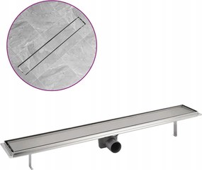 Lineáris zuhanyfolyóka/lefolyó 830x140 mm, rozsdamentes acél