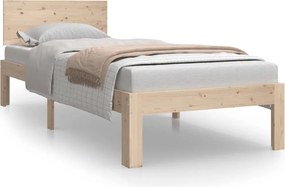 vidaXL Small Single tömör fa ágykeret 75 x 190 cm