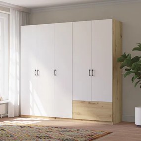 ALTA 5 ajtós, 1 fiókos ruhásszekrény | Artisan Tölgy