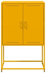 mustársárga acél magasszekrény 68,5 x 38,5 x 107 cm