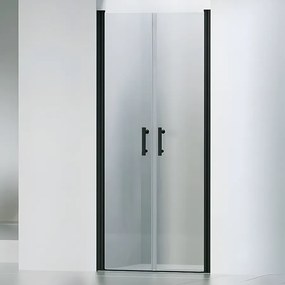 Westy Black 100 kétszárnyú nyíló zuhanyajtó, 195cm, 6mm, NANO
