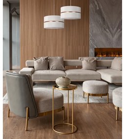 Duolla - Csillár zsinóron DUO 1xE27/15W/230V átm. 40 cm krémes/arany