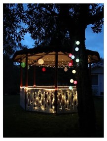 Piros kültéri napelemes LED lampion, ø 30 cm - Star Trading