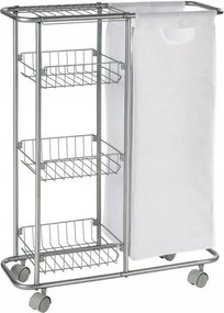 Szennyestartó Kosár Babakocsi Gurulós Könyvespolc Slim Wenko