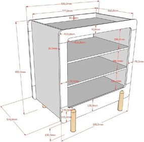 Fehér gyerek komód pelenkázó feltéttel 88x95x57 cm Smile – Vipack