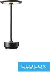 UNIVERSO Tölthető asztali lámpa DC:5V 2000mAh 3w 130lm CCT D130x275mm IP20 Fekete