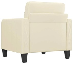vidaXL krémszínű műbőr kanapéfotel 60 cm