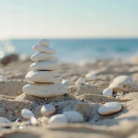 Canvas Vászonkép Tengerpart Homok Kövek Wellness Spa Zen 40x40