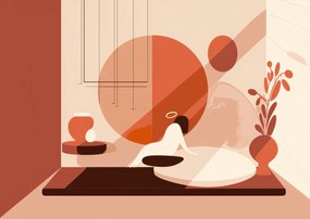 Poszter 84,1x59,4cm Nyugalom a geometrikus napsütésben