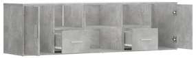 betonszürke szerelt fa sarokszekrény 160 x 40 x 45 cm