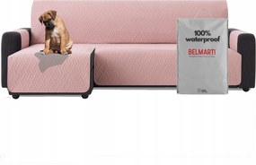 Ágytakaró vízálló kanapé sarokvédő teflon rózsaszín 200 cm bal