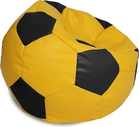 Extra Ball babzsákfotel - műbőr - sárga/fekete - 250 liter R