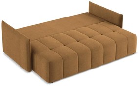 Terrakotta színű kinyitható-tárolóhelyes kanapé 225 cm Moku – Makamii