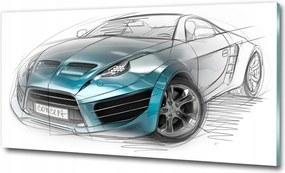 Fotó üvegkép Busz Londonban 100x70