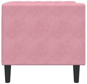 rózsaszín bársony Chesterfield kanapéfotel