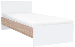 Miami egyszemélyes ágy 90x200 cm fehér-sonoma tölgy