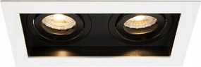 Dupla falsík alatti lámpa fehér-fekete 2xGU10 RENE2 222-W/B-P Ozzo