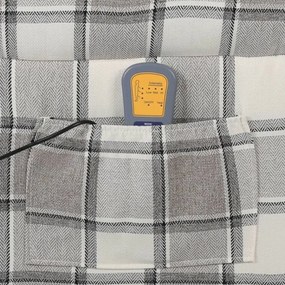 szürke szövet dönthető masszázsfotel