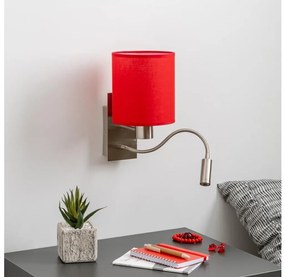 Brilagi - LED Fali lámpa NUBILA 1xE27/25W/230V + LED/3W króm/piros