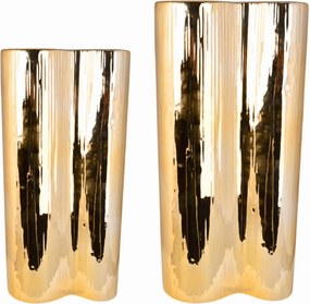 Kerámia váza arany kicsi 15x7x25,5 cm