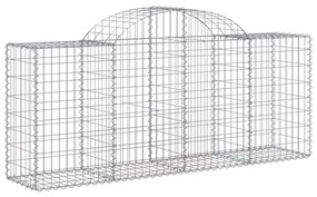 10 db íves horganyzott vas gabion kosár 200x50x80/100 cm