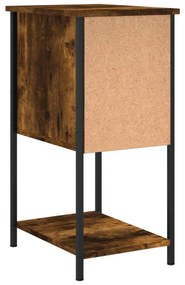 2 db füstös tölgy színű szerelt fa éjjeliszekrény 32x42x70 cm