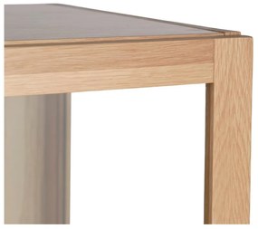 Natúr színű tölgyfa tálalószekrény 140x100 cm Elba – Unique Furniture