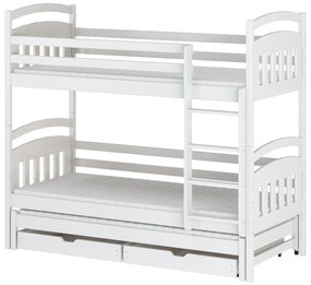 Emeletes gyerekágy 90 cm Annita (fehér). 615009